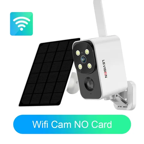 LS VISION PTZ Camera Outdoor Wifi Wireless Solar IP Camera 4MP HD Built-In Batte
