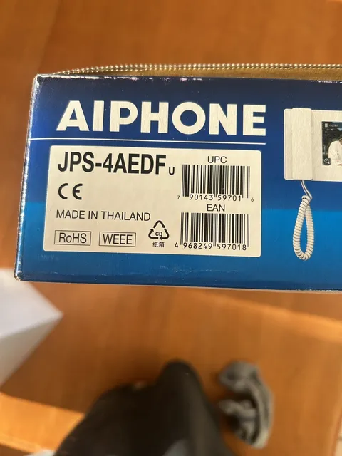 AIPHONE JPS-4AEDF Video Set,7" Screen Size,12-3/4" H 457F14