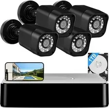 AIWIXEN 8CH Security Camera System 5MP 1TB IP68