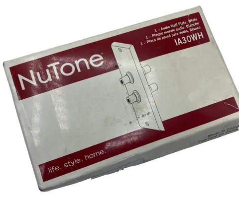 NUTONE IA30WH AUDI WALL PLATE, WHITE IA30WH-08300080 LIFE, HOME, STYLE NEW🔔