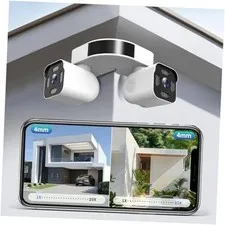 Dual Lens Outdoor Cameras 2.5K/5MP House Wired power supply - Wi-Fi Dual camera