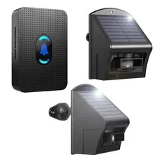 Solar Wireless Driveway Alarm Millimeter-Wave Radar 850ft Long Range Motion S...