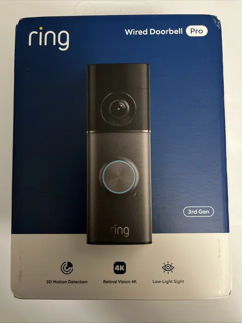 Ring Wired Doorbell Pro 4K Newest Model 3rd Gen. NIB! #732