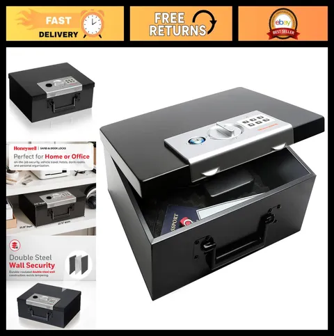 Fire Resistant Small Safe Box - Digital Lock Security for Jewelry, Money & Docum