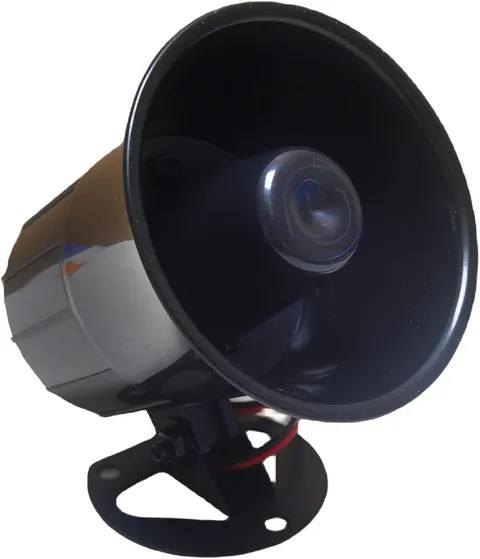 Wired Alarm Siren Horn 15W DC 6 to 12V Security Siren with Bracket for Home Secu