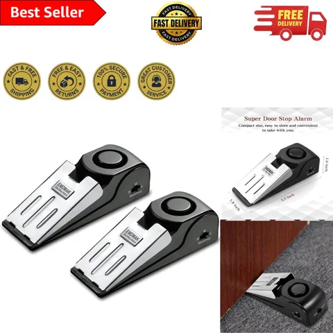 Versatile Door Stop Alarm - 120DB Siren with Adjustable Sensitivity (2 Pack)