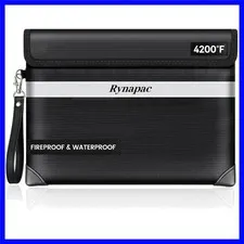 Upgraded 4200°F Fireproof & Waterproof Document Organizer with Reflective Strip