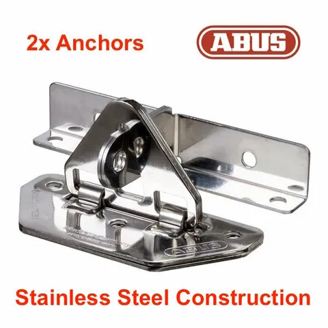 ABUS AB138 Stainless Steel Garage Door Anchors-Twin Pack -Gatesec