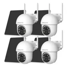 ARCCTV Solar Security Camera System Wireless Outdoor 360° PTZ WiFi IP Home Audio