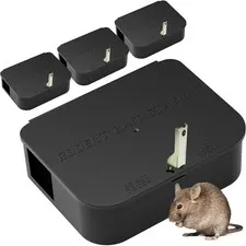 Rat Station Box with 1 Key, Complete Rodent Solution Keeps Rats Away, Pet and...