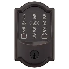 Schlage Encode Plus Aged Bronze Metal Wi-Fi Deadbolt With Camelot Trim