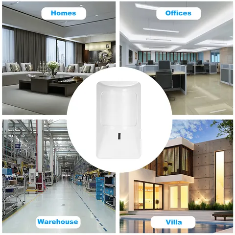Wired PIR Sensor Dual Detector Pet Immune For Burglar Security Easy To Use