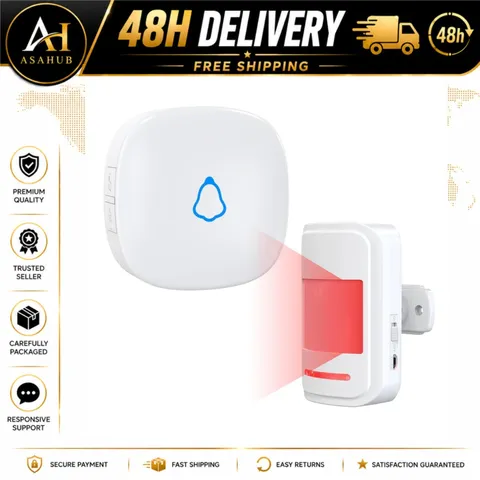 Wireless Motion Sensor Door Chime Alarm PIR Detector 32 Chimes METAK