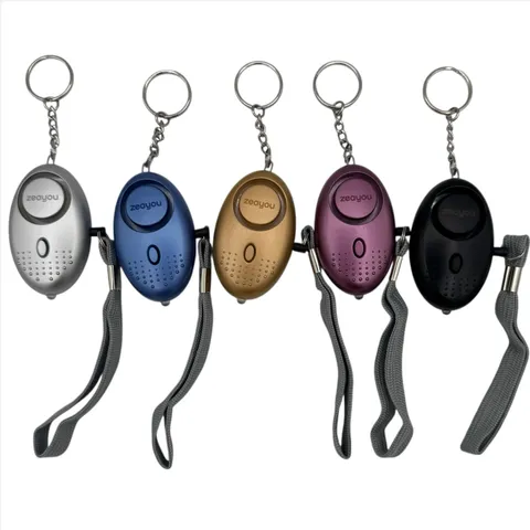 zeayou Safe Personal Alarm, 140DB Security Alarm Keychain W/ LED Light (5-PACK)