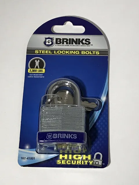 BRINKS LOCK High Security Steel Locking Bolts 4 Pins 2,300 LBS cut Resistance