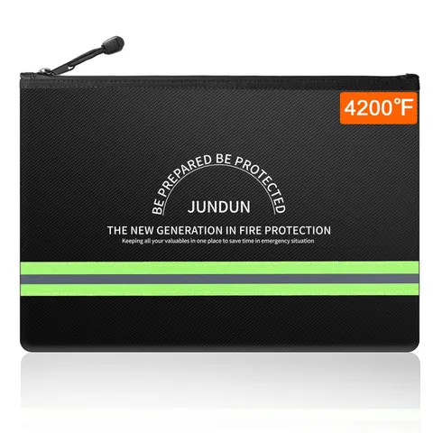 Fireproof Money Bag, 10.6"x6.7" Waterproof and Fireproof