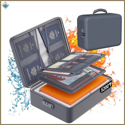 Heat Insulated Document Organizer with Soft Shell and Water-Resistant Design