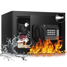Caja Fuerte Pequena Contra Incendio Con Teclado Digital Y Llaves De Lujo
