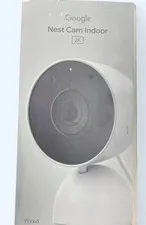 Google Nest Cam Indoor Wired (3rd Gen) 2K IP Camera Wi-Fi, White/Black