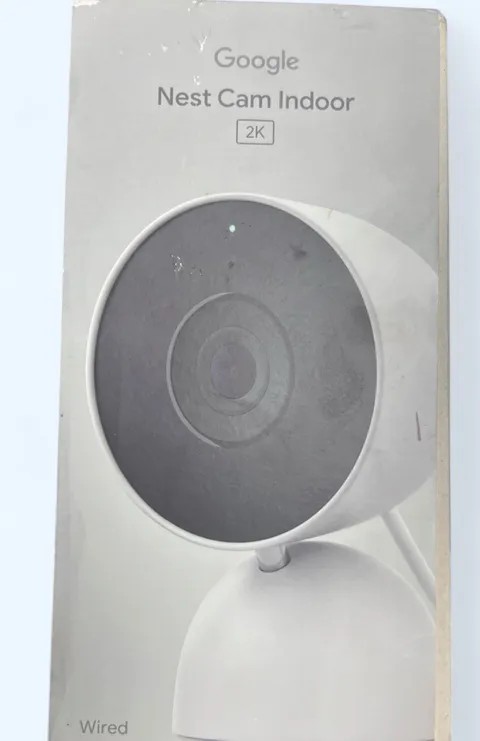 Google Nest Cam Indoor Wired (3rd Gen) 2K IP Camera Wi-Fi, White/Black