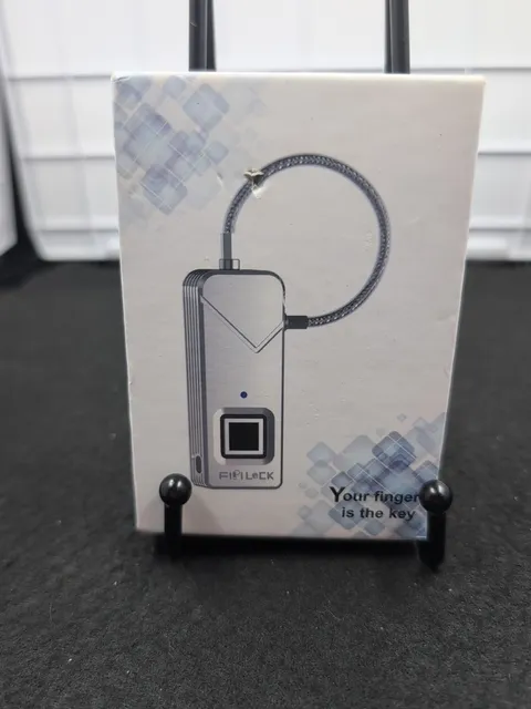 Smart Fingerprint Digital Padlock ZH-FL-S2 Gold Color.  Dust/Waterproof Recharge