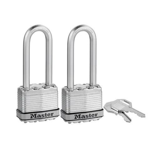 Master Lock 45mm Magnum With 64mm Extra Long Shackle Padlock - 2 Pack