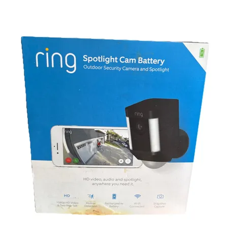 Ring Spotlight Cam Outdoor Battery Powered Security Cameras White NIB