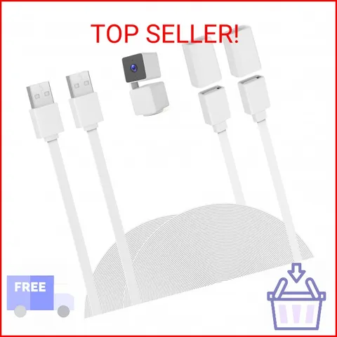 UYODM 2PACK USB Extension Cable Compatible with WYZE Cam V3/V2,Wyze Cam OG, WYZE