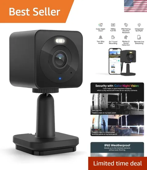 Wi-Fi Smart Security Camera - 1080p HD with Instant Alerts & Local Recording