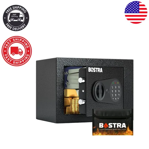 Compact Fireproof Safe with Smart Sensor Light – Secure Your Valuables Elegantly