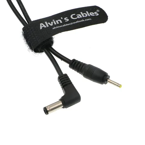 DC Power Cable For BMPCC Blackmagic Design Right Angle 2.5 0.7mm 12 Inch