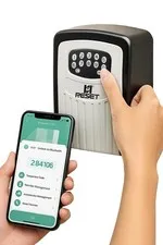 RESET-104 Bluetooth Key Lock Box with Code, Wall Mount, Backlit Keypad | Wall...