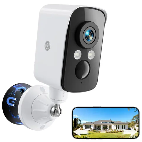 300° Pan Wireless Outdoor Security Camera, No Subscription Free 7-Day Cloud/S...