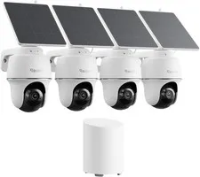 REOLINK 360° PT Solar Security Cameras Wireless Outdoor System 4 Pack New!!!