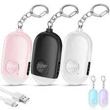 Hion Safety Alarm 3pk White Pink Black