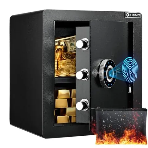 ADIMO BIOMETRIC SAFE BOX 1.6 CUFT FINGERPRINT SAFE W/TOUCHSCREEN - BLACK