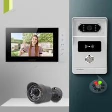 HOMSECUR HD Video Door Phone Intercom Doorbell Door Unlock Monitoring Security