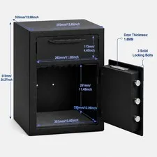 2.6 Cubic Feet Home Safes with Water and Fireproof, Digtal Safe for Home Use