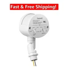 White Motion Detector -  Listed with 3 Modes & Adjustable Sensitivity for Home