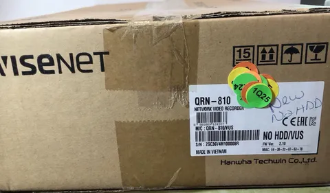 Hanwha Wisenet QRN-810 8 Channel NVR Network Video Recorder No HDD Open Box