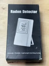 RN80 Digital Radon Gas Detector Monitor Battery Powered Portable WHITE NEW