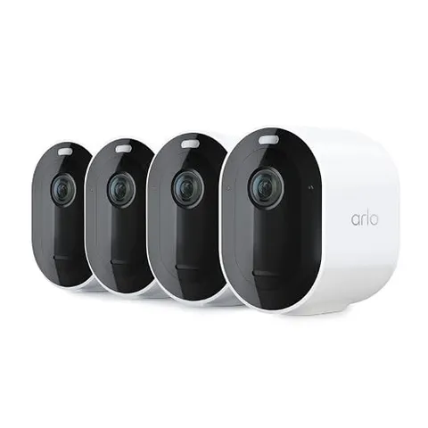 ARLO PRO SECURITY CAMERA 2K HDR 5TH GEN 2022 RELEASE 4 CAMERAS VMC4460P - WHITE