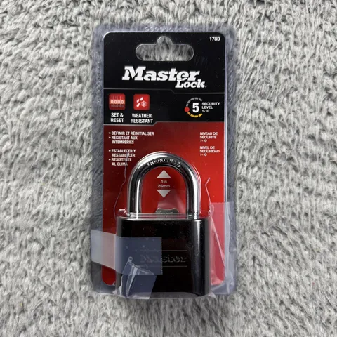 Master Lock Combination Padlock Small 25mm Shackle Black Weather Resistant New
