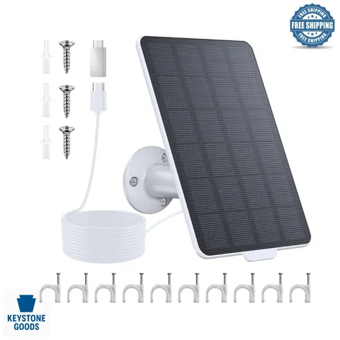 3W Solar Panel Charger for Battery Security Cameras - Waterproof, Adjustable ...