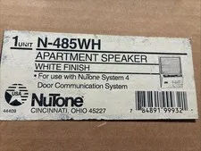 Nutone N-485 Apartment Intercom Speaker WHITE N-485WH Communication System