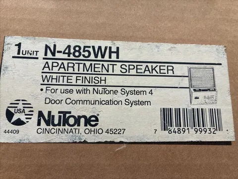 Nutone N-485 Apartment Intercom Speaker WHITE N-485WH Communication System