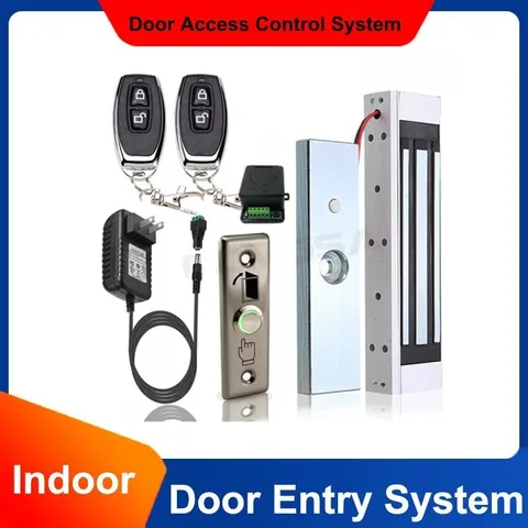 Door Access Control System, Electric Magnetic Lock, 2 Wireless Remote Controls