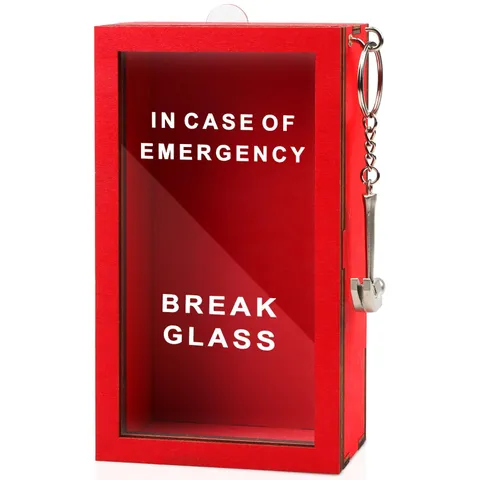 Break in Case of Emergency Box with Hammer Desk Decor Gift