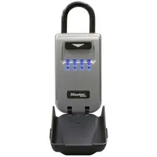 Master Lock Lock Box 0.005 Cu Ft Gray Light Up Dial Portable