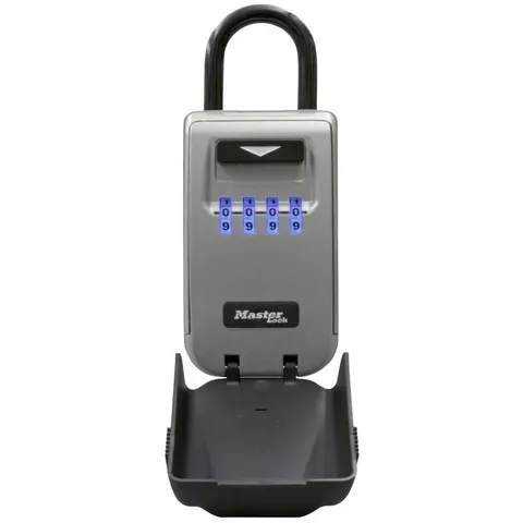 Master Lock Lock Box 0.005 Cu Ft Gray Light Up Dial Portable